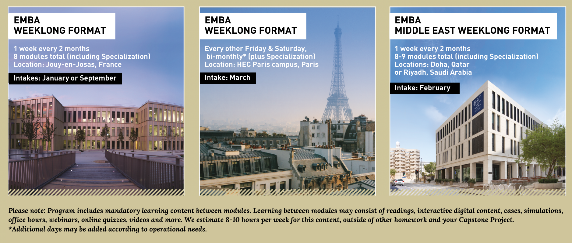 HEC Paris EMBA flexible formats