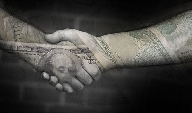 hands shake over money - ArenaCreative