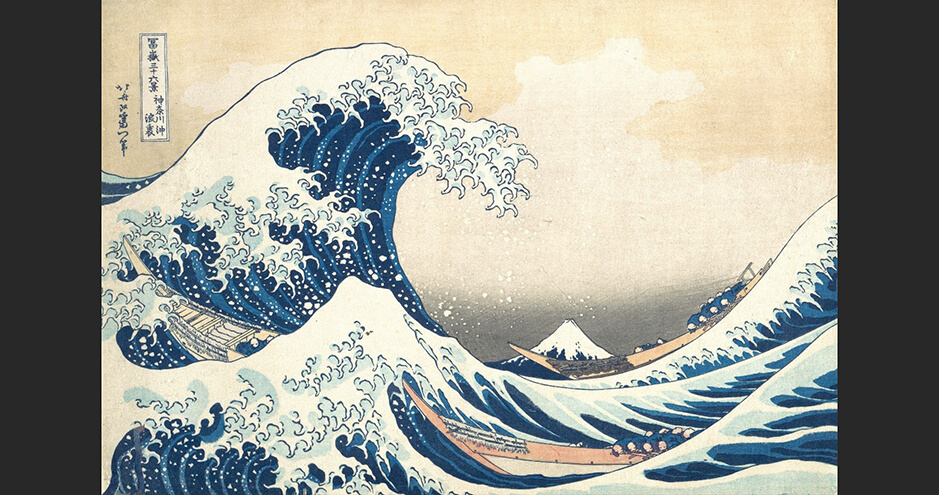 Painting by Katsushika Hokusai, “Under the Great Wave off Kanagawa”