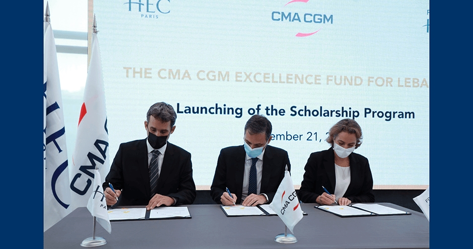 Signature Beyrouth programme bourses HEC/CMA-CGM - 21 déc. 2021
