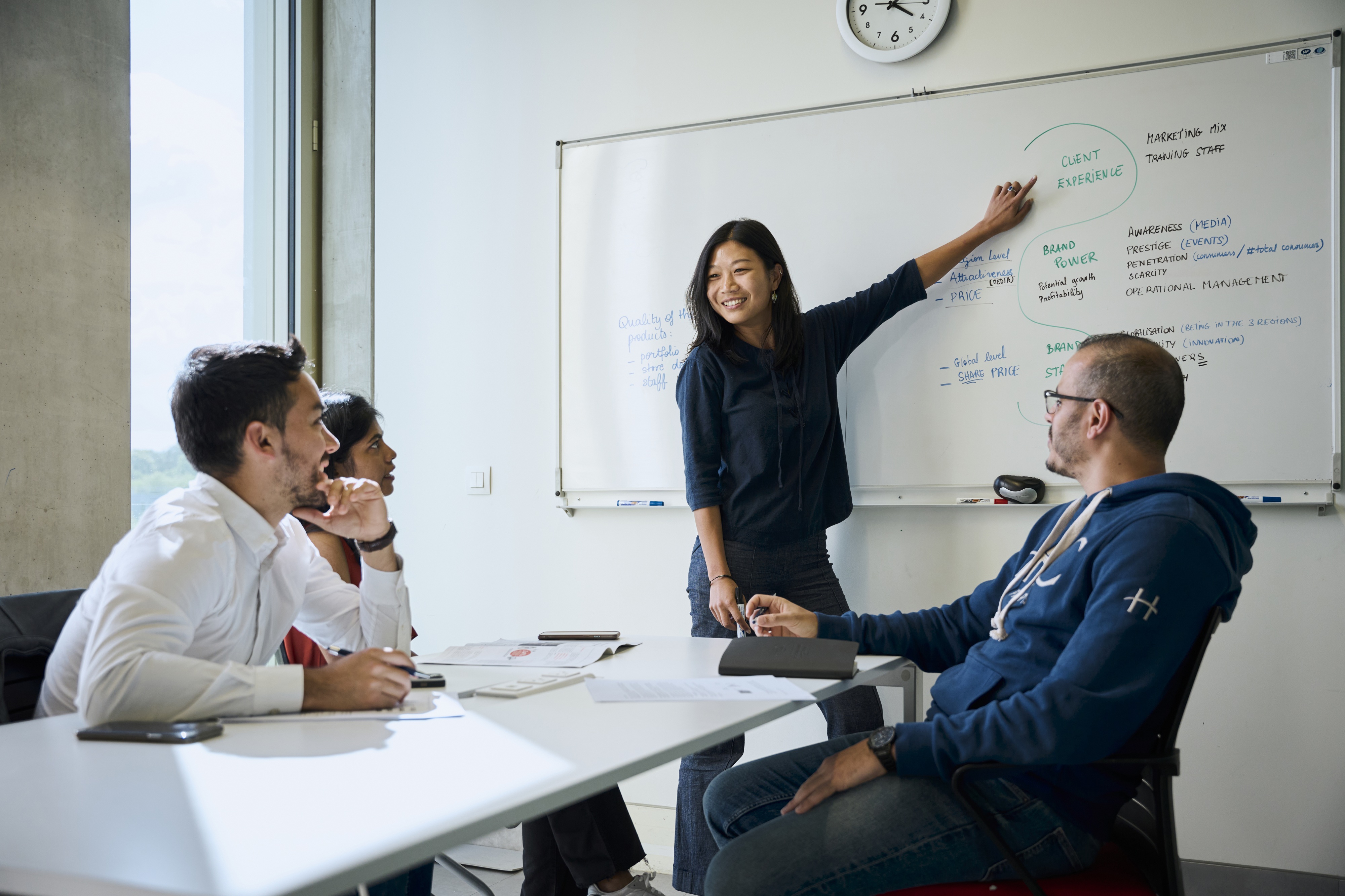 Students working in a study room