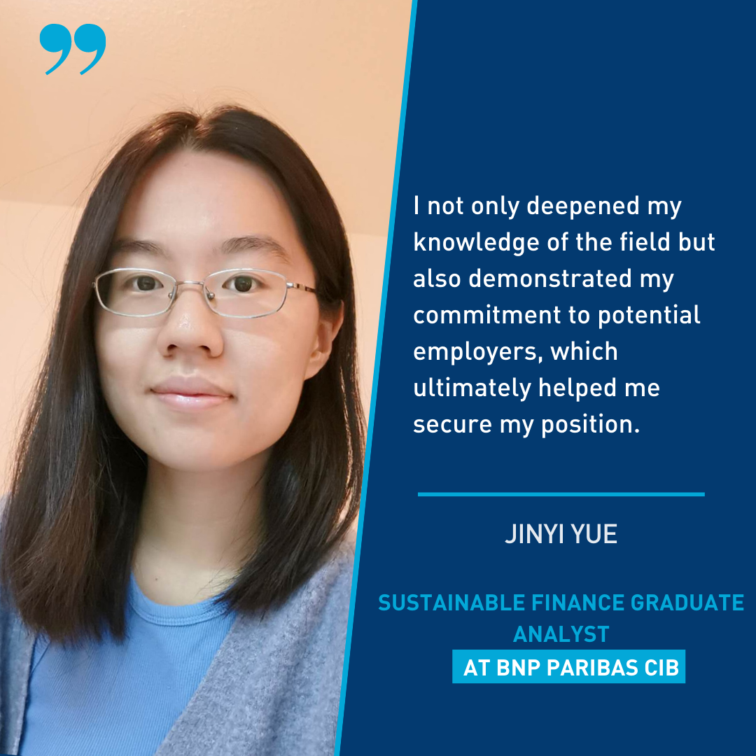 Alumni career - JINYI YUE