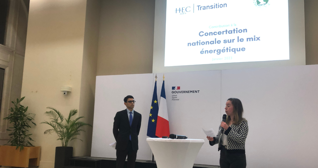 Les étudiants d’HEC, présentent leurs recommandation pour la transition énergétique en France - HEC Transition - HEC Paris 2023