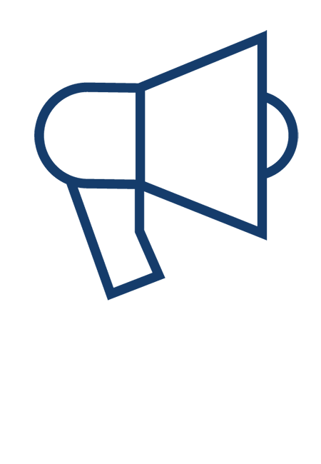 Marketing icon blue