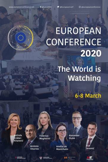 Harvard European Conference: image d'annonce avec photos des keynote speakers