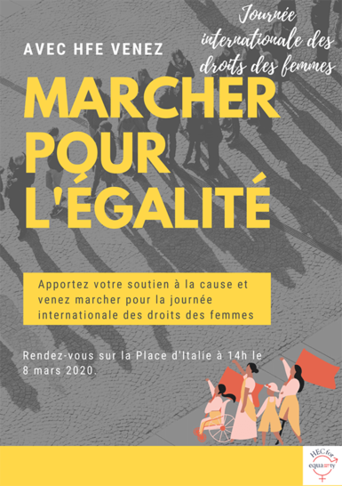 HEC Paris - HEC for Equality - Marcher pour l'égalité - 8 mars 2020