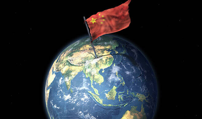 Chinese flag on Earth - thumbnail - al1center on Adobe Stock
