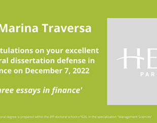 Marina Traversa, PhD Finance, 2022