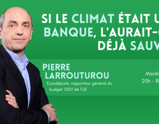 Poster of the conference with Pierre Larrouturou