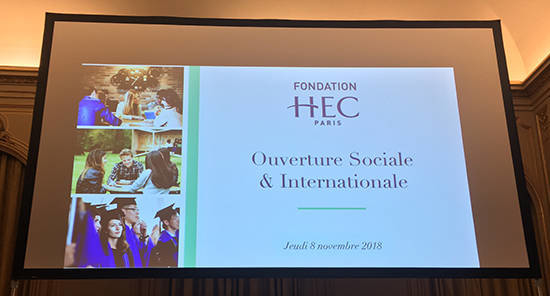 Fondation HEC - Soirée 8 nov. 2018 - Ouverture sociale et internationale