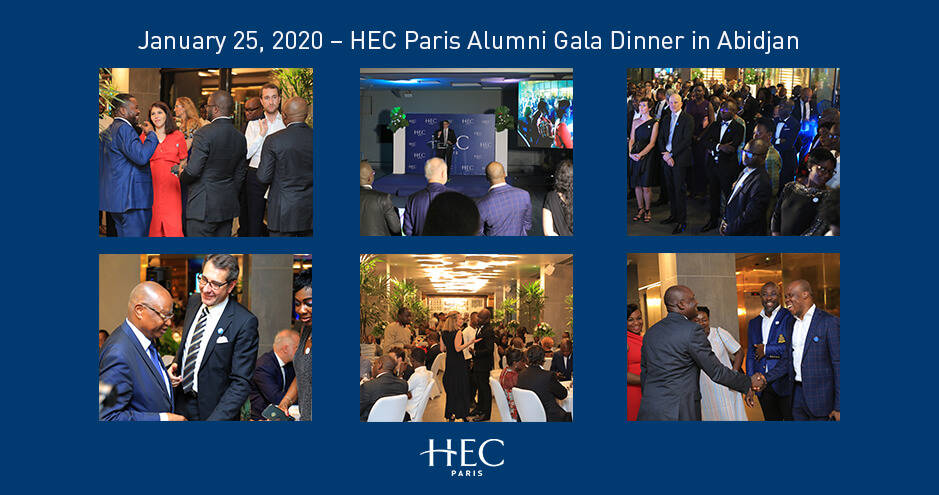 montage de 6 photos Gala HEC ALumni Abidjan janvier 2020