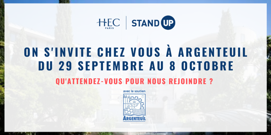 HEC STAND UP - Appel à candidature Argenteuil 2020